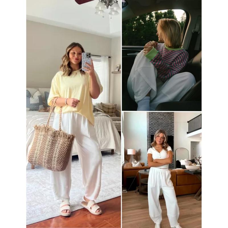 Women's Baggy Wide-Leg Pants with Pockets