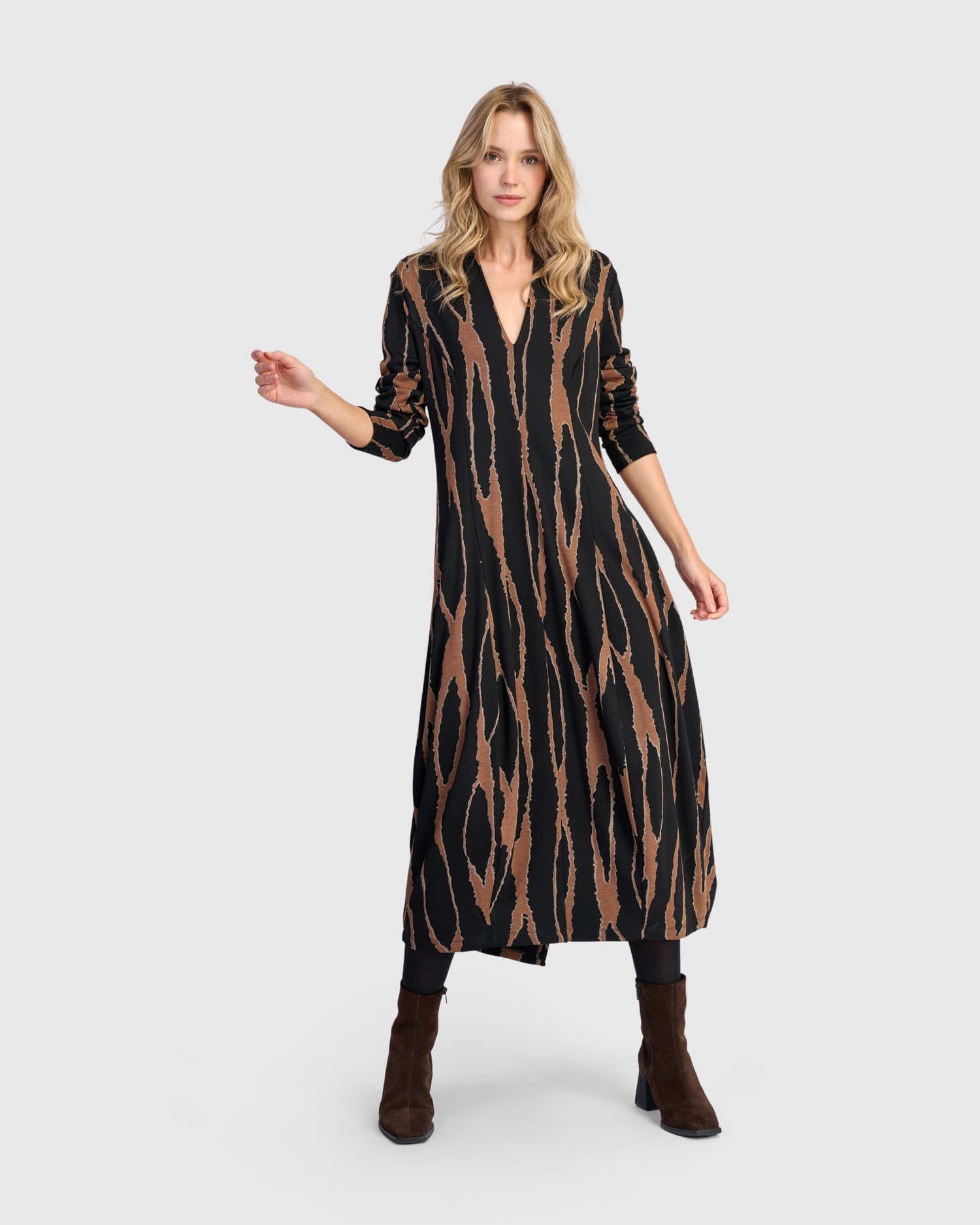 Willow Cocoon Dress, Wood