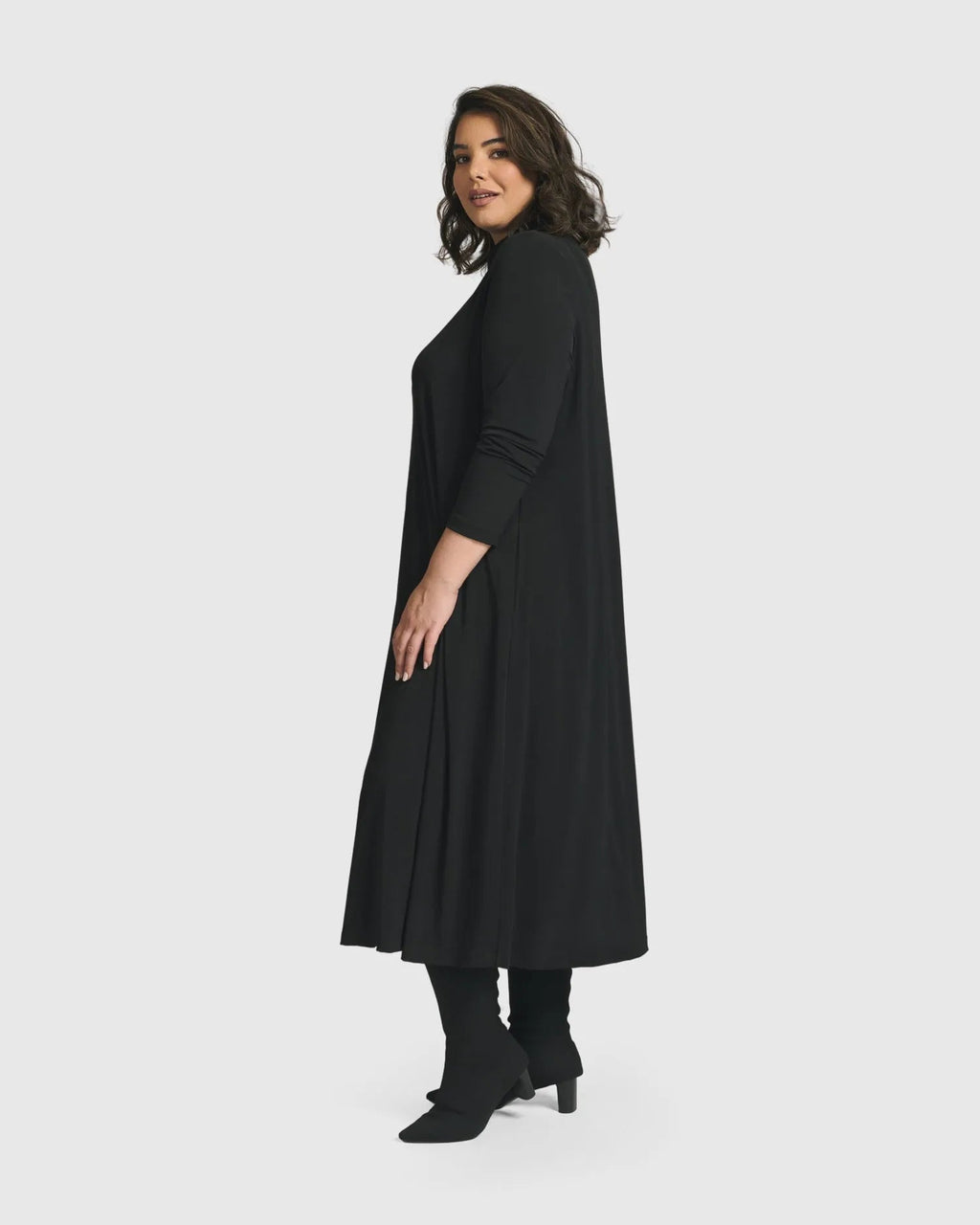 Essential A Line Dress, Black