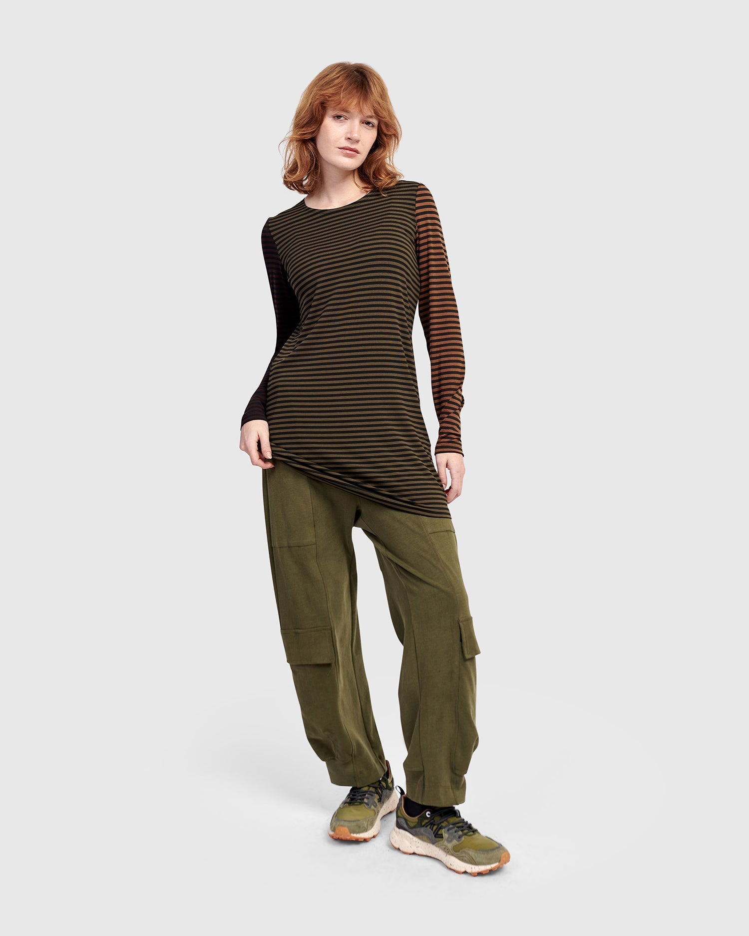 Urban Layering Long Tee, Stripes